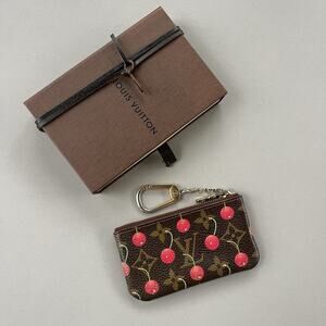 Louis Vuitton Cherry Cerise Takashi Murakami Key Cles Key Holder Card Holder